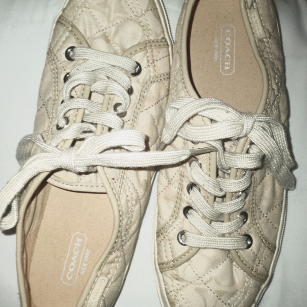 Coach khaki sneakers size 8